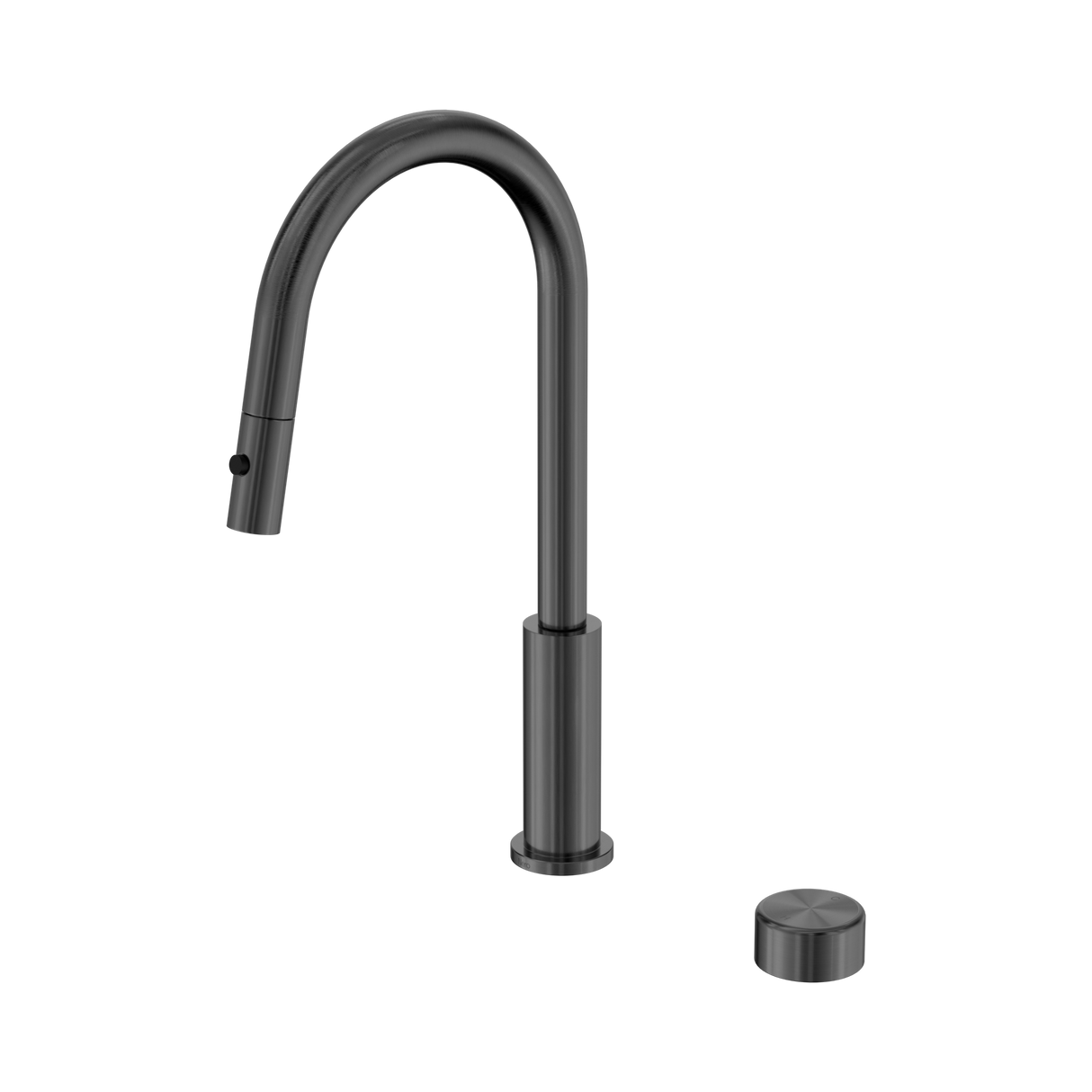 An image of Nero Tapware's Serenity Progressive Pull Out Kitchen Set With Metal Handle Gun Metal