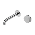 An image of Nero Tapware's Serenity Progressive Wall Basin Mixer 160mm Spout With Carrara Handle Chrome