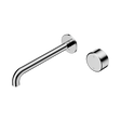 An image of Nero Tapware's Serenity Progressive Wall Basin Mixer 220mm Spout With Metal Handle Chrome