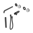 An image of Nero Tapware's Serenity Progressive Shower System With Spout With Carrara Handle And Slim Shower Trim Kit Only Gun Metal