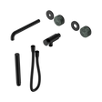 An image of Nero Tapware's Serenity Progressive Shower System With Spout With Verde Alpi Handle And Slim Shower Trim Kit Only Matt Black