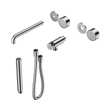 An image of Nero Tapware's Serenity Progressive Shower System With Spout With Metal Handle And Slim Shower Trim Kit Only Chrome