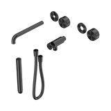An image of Nero Tapware's Serenity Progressive Shower System With Spout With Metal Handle And Slim Shower Trim Kit Only Gun Metal