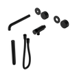 An image of Nero Tapware's Serenity Progressive Shower System With Spout With Metal Handle And Slim Shower Trim Kit Only Matt Black