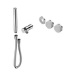 An image of Nero Tapware's Serenity Progressive Shower System With Carrara Handle And Slim Shower Trim Kit Only Chrome