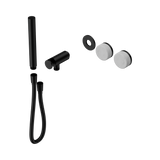 An image of Nero Tapware's Serenity Progressive Shower System With Carrara Handle And Slim Shower Trim Kit Only Matt Black