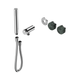 An image of Nero Tapware's Serenity Progressive Shower System With Verde Alpi Handle And Slim Shower Trim Kit Only Chrome