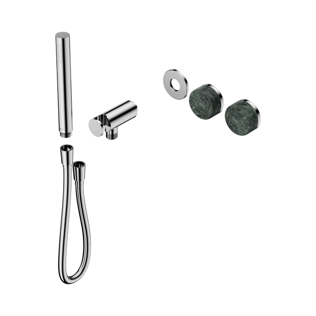 An image of Nero Tapware's Serenity Progressive Shower System With Verde Alpi Handle And Slim Shower Trim Kit Only Chrome