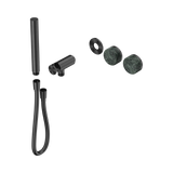 An image of Nero Tapware's Serenity Progressive Shower System With Verde Alpi Handle And Slim Shower Trim Kit Only Gun Metal