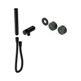 An image of Nero Tapware's Serenity Progressive Shower System With Verde Alpi Handle And Slim Shower Trim Kit Only Matt Black