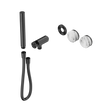 An image of Nero Tapware's Serenity Progressive Shower System With Arabescato Corchia Handle And Slim Shower Trim Kit Only Gun Metal