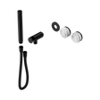 An image of Nero Tapware's Serenity Progressive Shower System With Arabescato Corchia Handle And Slim Shower Trim Kit Only Matt Black