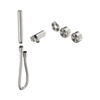 An image of Nero Tapware's Serenity Progressive Shower System With Metal Handle And Slim Shower Trim Kit Only Brushed Nickel