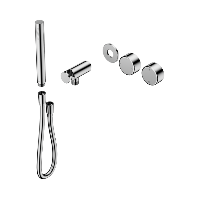 An image of Nero Tapware's Serenity Progressive Shower System With Metal Handle And Slim Shower Trim Kit Only Chrome