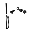 An image of Nero Tapware's Serenity Progressive Shower System With Metal Handle And Slim Shower Trim Kit Only Matt Black