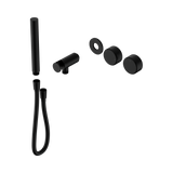 An image of Nero Tapware's Serenity Progressive Shower System With Metal Handle And Slim Shower Trim Kit Only Matt Black