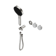 An image of Nero Tapware's Serenity Progressive Shower System With Carrara Handle And Serenity Hand Shower Trim Kit Only Brushed Nickel