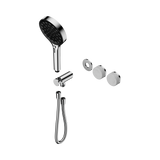 An image of Nero Tapware's Serenity Progressive Shower System With Carrara Handle And Serenity Hand Shower Trim Kit Only Chrome