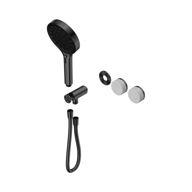 An image of Nero Tapware's Serenity Progressive Shower System With Carrara Handle And Serenity Hand Shower Trim Kit Only Gun Metal