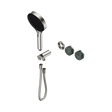 An image of Nero Tapware's Serenity Progressive Shower System With Verde Alpi Handle And Serenity Hand Shower Trim Kit Only Brushed Nickel