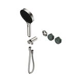 An image of Nero Tapware's Serenity Progressive Shower System With Verde Alpi Handle And Serenity Hand Shower Trim Kit Only Brushed Nickel