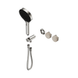 An image of Nero Tapware's Serenity Progressive Shower System With Rome Travertine Handle And Serenity Hand Shower Trim Kit Only Brushed Nickel