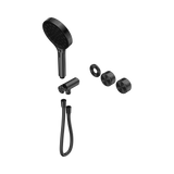 An image of Nero Tapware's Serenity Progressive Shower System With Metal Handle And Serenity Hand Shower Trim Kit Only Gun Metal