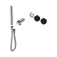 An image of Nero Tapware's Serenity Progressive Shower System With Marquina Black Handle And Slim Shower Trim Kit Only Chrome
