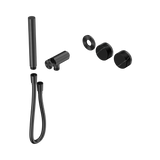 An image of Nero Tapware's Serenity Progressive Shower System With Marquina Black Handle And Slim Shower Trim Kit Only Gun Metal