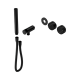 An image of Nero Tapware's Serenity Progressive Shower System With Marquina Black Handle And Slim Shower Trim Kit Only Matt Black
