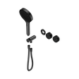 An image of Nero Tapware's Serenity Progressive Shower System With Marquina Black Handle And Serenity Hand Shower Trim Kit Only Gun Metal