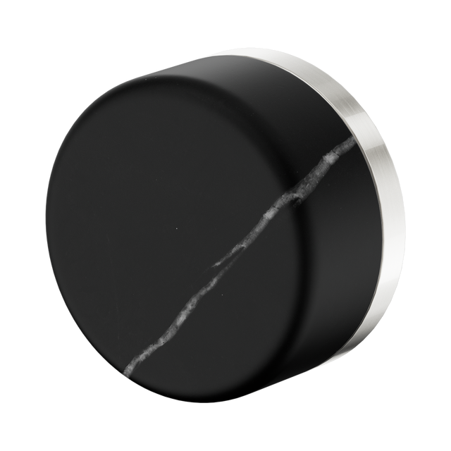 An image of Nero Tapware's Serenity Progressive Shower Mixer With Marquina Black Handle Brushed Nickel