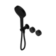 An image of Nero Tapware's Serenity Progressive Shower System With Marquina Black Handle And Serenity Hand Shower Matt Black