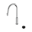 An image of Nero Tapware's Serenity Progressive Pull Out Kitchen Set With Marquina Black Handle Chrome