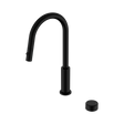 An image of Nero Tapware's Serenity Progressive Pull Out Kitchen Set With Marquina Black Handle Matt Black