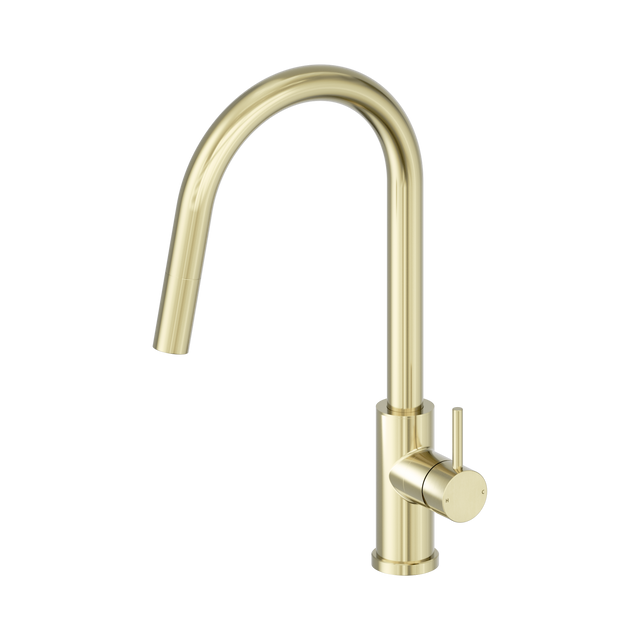 An image of Nero Tapware Dolce II Pull Out Sink Mixer Brushed Gold
