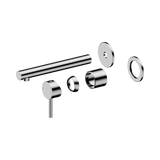 An image of Nero Tapware Dolce II Wall Basin/Bath Mixer Separate Back Plate Trim Kits Only Chrome