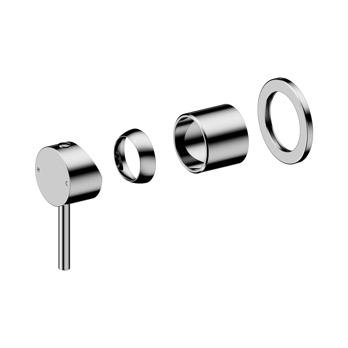 An image of Nero Tapware Dolce II Shower Mixer Trim Kits ONLY Chrome