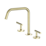 An image of Nero Tapware Mecca Bath/Kitchen Set Edge Spout II Brushed Gold
