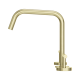 An image of Nero Tapware Mecca Bath/Kitchen Set Edge Spout II Brushed Gold