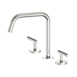 An image of Nero Tapware Mecca Bath/Kitchen Set Edge Spout II Brushed Nickel