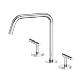 An image of Nero Tapware Mecca Bath/Kitchen Set Edge Spout II Brushed Nickel