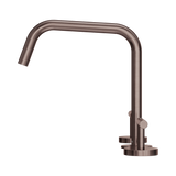 An image of Nero Tapware Mecca Bath/Kitchen Set Edge Spout II Brushed Bronze