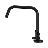 An image of Nero Tapware Mecca Bath/Kitchen Set Edge Spout II Matte Black