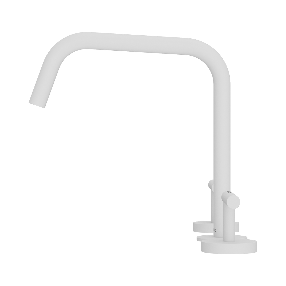 An image of Nero Tapware Mecca Bath/Kitchen Set Edge Spout II Matte White