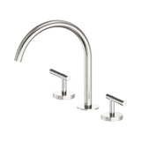An image of Nero Tapware Mecca Bath/Kitchen Set Arc Spout Brushed Nickel