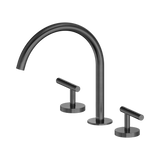 An image of Nero Tapware Mecca Bath/Kitchen Set Arc Spout Gun Metal