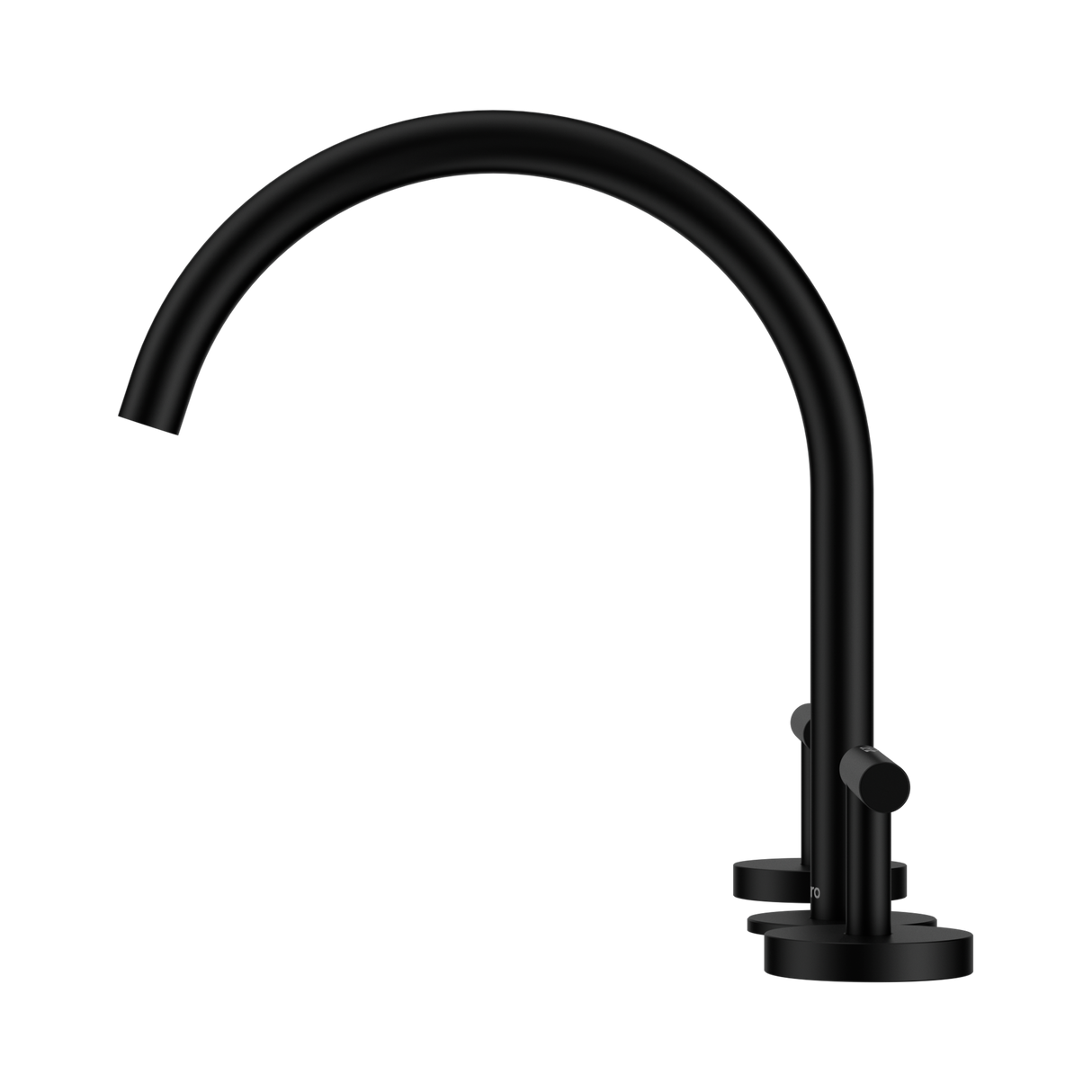 An image of Nero Tapware Mecca Bath/Kitchen Set Arc Spout Matte Black