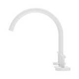 An image of Nero Tapware Mecca Bath/Kitchen Set Arc Spout Matte White