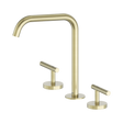 An image of Nero Tapware Mecca Bath/Kitchen Set Edge Spout Brushed Gold